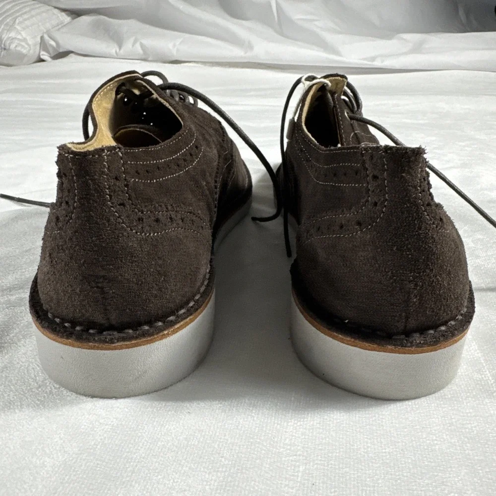 Cantarelli Mens Lace-Up Shoes 45 IT / US 12 Dark Brown Suede Made In Italy‎ $249